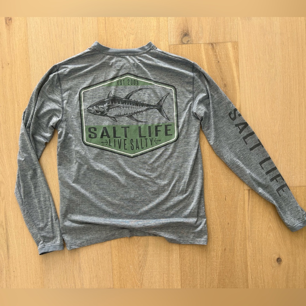 Salt Life Gray Long Sleeve Shirt - Small
